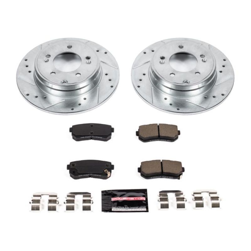 PSB Z23 Evolution Kit - Power Stop 16-19 Hyundai Sonata Rear Z23 Evolution Sport Brake Kit