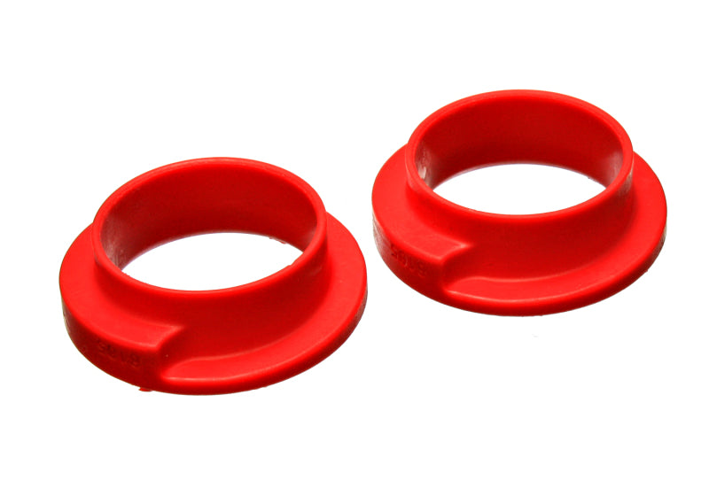ES Spring Isolators - Red - Energy Suspension Universal 2-3/16in ID 3in OD 1in H Red Coil Spring Isolators (2 per set)
