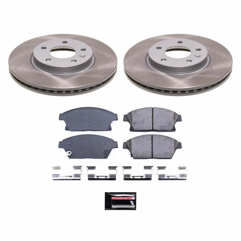 PSB Semi-Coated Rotor Kits - Power Stop 11-15 Chevrolet Volt Front Semi-Coated Rotor Kit