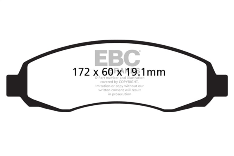 EBC Ultimax2 Brake Pad Sets - EBC 03-04 Dodge Dakota 2WD 3.7 Ultimax2 Front Brake Pads