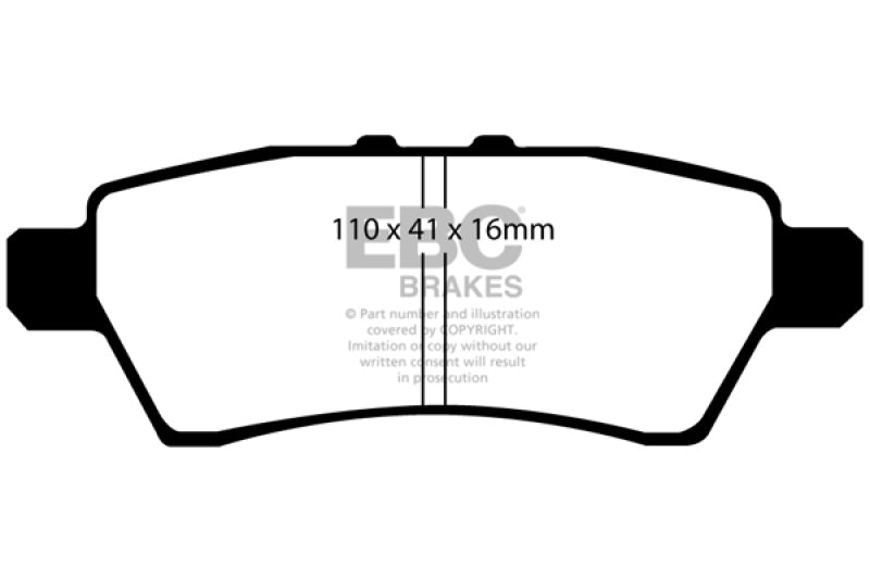 EBC Ultimax2 Brake Pad Sets - EBC 05-12 Nissan Pathfinder 4.0 Ultimax2 Rear Brake Pads