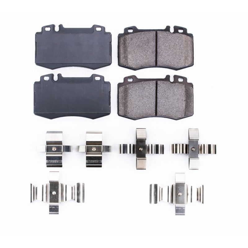 PSB Z17 Evolution Brake Pads - Power Stop 02-04 Mercedes-Benz C32 AMG Front Z17 Evolution Ceramic Brake Pads w/Hardware