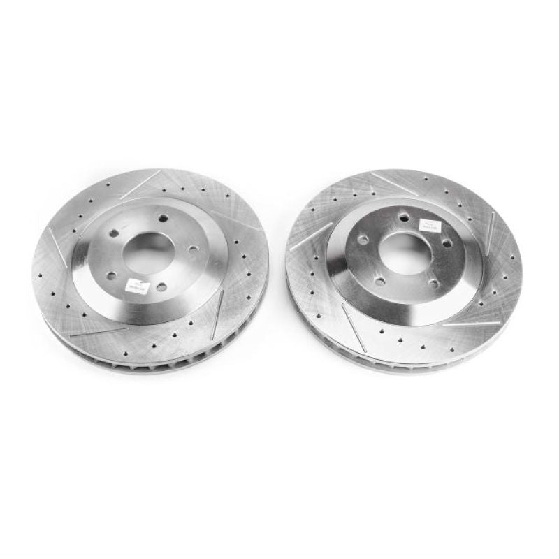 PSB Evolution Drill/Slot Rotor - Power Stop 2004 Cadillac XLR Front Evolution Drilled & Slotted Rotors - Pair
