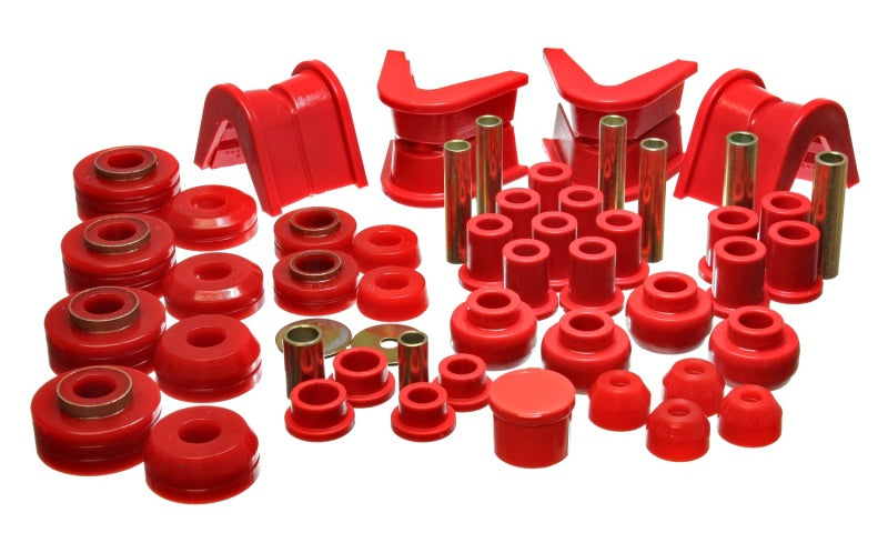 ES Hyper-Flex Sets - Red - Energy Suspension 73-79 Ford F-150 Pickup 4WD Red Hyper-flex Master Bushing Set