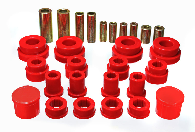 ES Cntrl Arm Bushings - Red - Energy Suspension 02-09 350Z / 03-07 Infiniti G35 Red Front Control Arm Bushing Set
