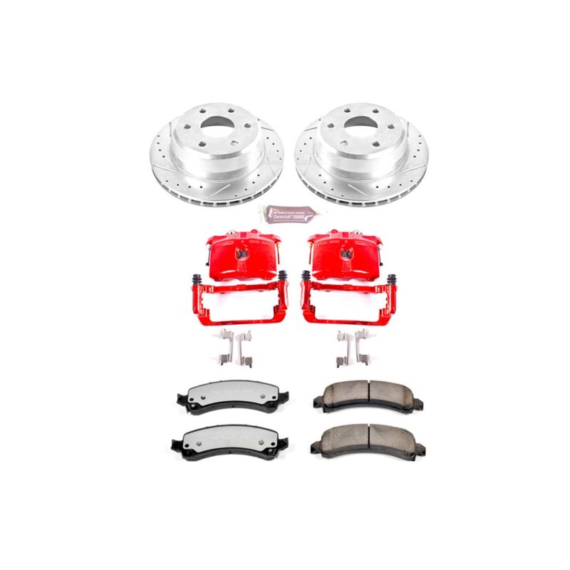PSB Z36 Truck & Tow Kit w/Cals - Power Stop 03-06 Cadillac Escalade Rear Z36 Truck & Tow Brake Kit w/Calipers