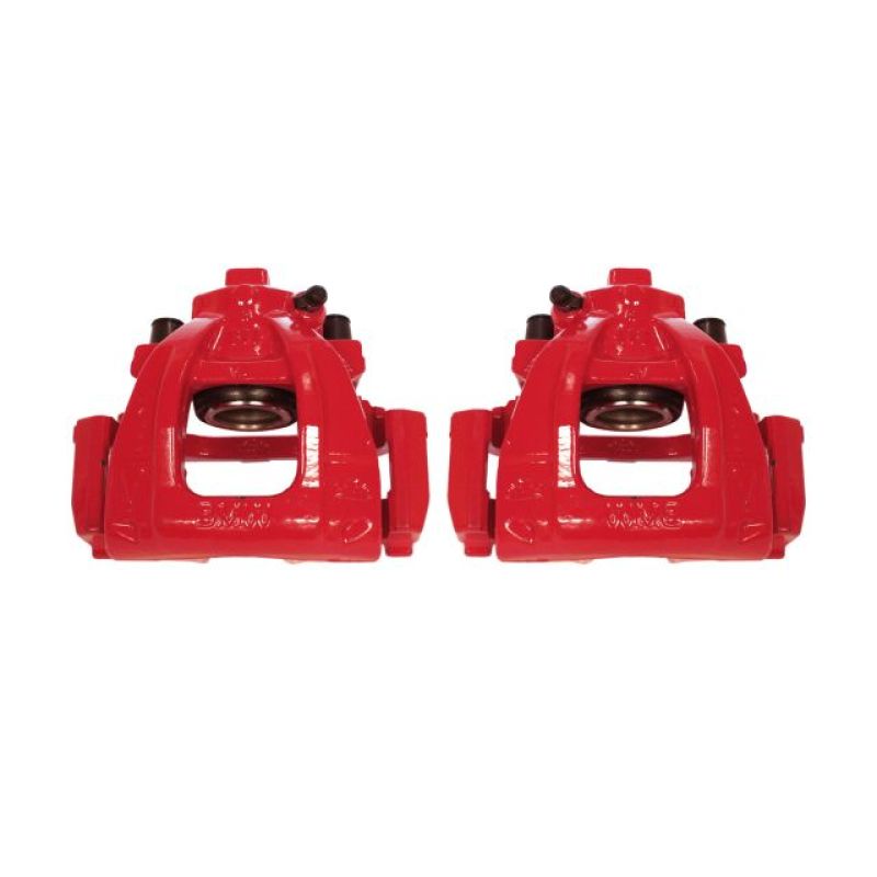 PSB Red Calipers - Power Stop 02-06 Mini Cooper Front Red Calipers w/Brackets - Pair