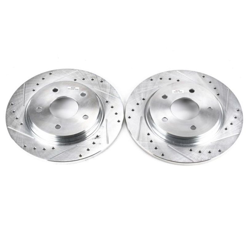 PSB Evolution Drill/Slot Rotor - Power Stop 08-16 Chrysler Town & Country Rear Evolution Drilled & Slotted Rotors - Pair