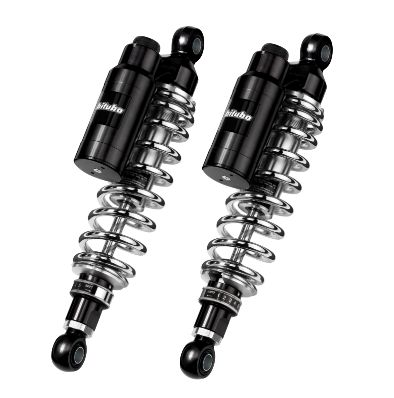 BIT WMT1 Twinshocks - Bitubo WMT1 Twinshocks Adj.: Spring Preload, Reb., Comp., Length 330mm, Piggyback Tank, Dk Edition