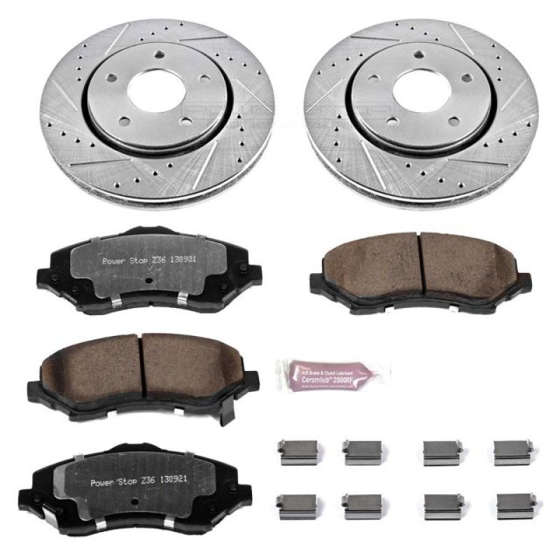 PSB Z36 Truck & Tow Kit - Power Stop 08-16 Chrysler Town & Country Front Z36 Truck & Tow Brake Kit
