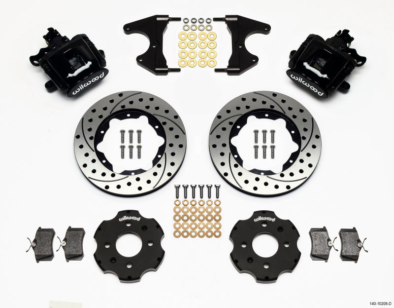 WIL Parking Brake Brake Kit - Wilwood Combination Parking Brake Rear Kit 11.00in Drilled Civic / Integra Drum 2.46 Hub Offset