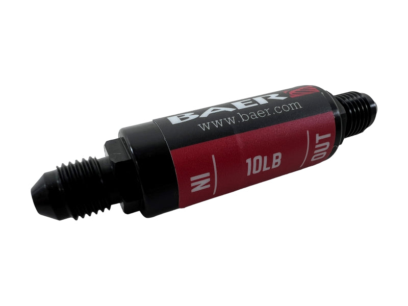 BAE Residual Pressure Valve - Baer Brakes Residual Valve - 10LB, -3AN Fittings