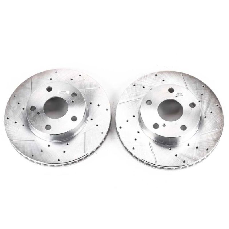 PSB Evolution Drill/Slot Rotor - Power Stop 05-15 Toyota Tacoma Front Evolution Drilled & Slotted Rotors - Pair