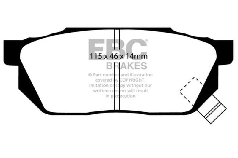 EBC Greenstuff Brake Pad Sets - EBC 84-87 Honda Civic CRX 1.5 DX Greenstuff Front Brake Pads