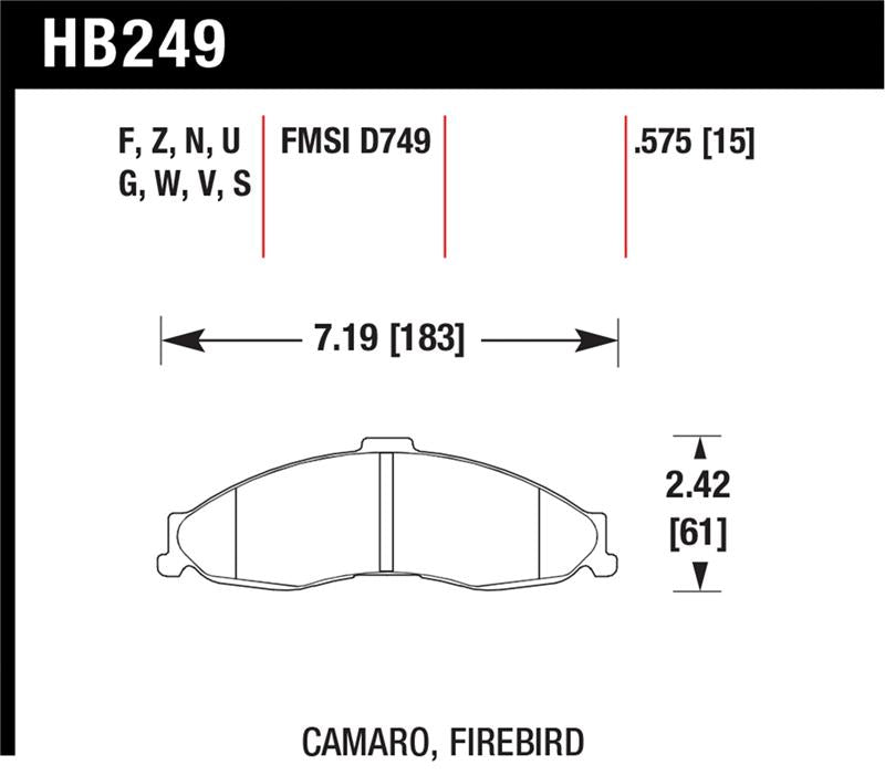 HAWK HPS Brake Pad Sets - Hawk HPS Street Brake Pads