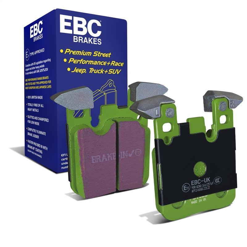EBC Greenstuff Brake Pad Sets - EBC 14+ BMW 228 Coupe 2.0 Turbo Brembo calipers Greenstuff Rear Brake Pads