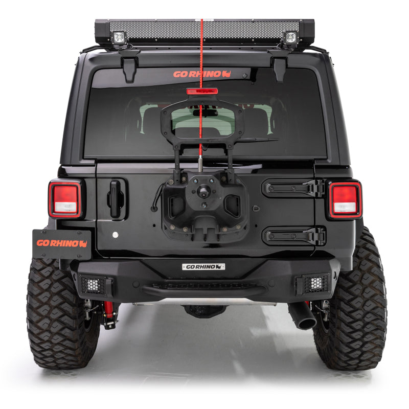 GOR Rockline Bumper - Go Rhino 18-20 Jeep Wrangler JL/JLU Rockline Rear Stubby Bumper