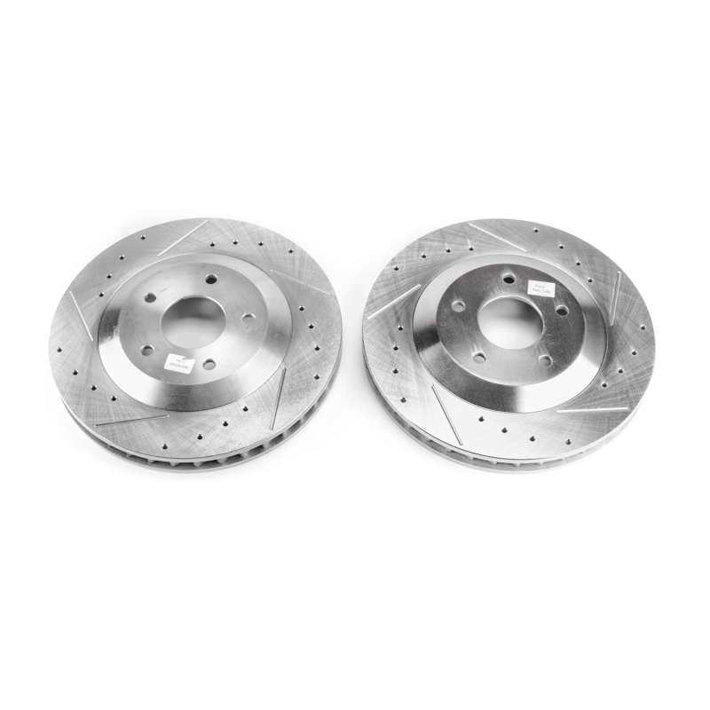 PSB Evolution Drill/Slot Rotor - Power Stop 2004 Cadillac XLR Front Evolution Drilled & Slotted Rotors - Pair