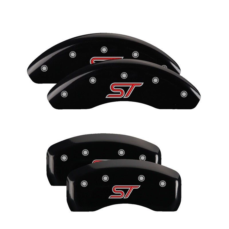 MGP Caliper Covers 4 Logo - MGP 4 Caliper Covers Engraved Front & Rear ST Black finish silver ch