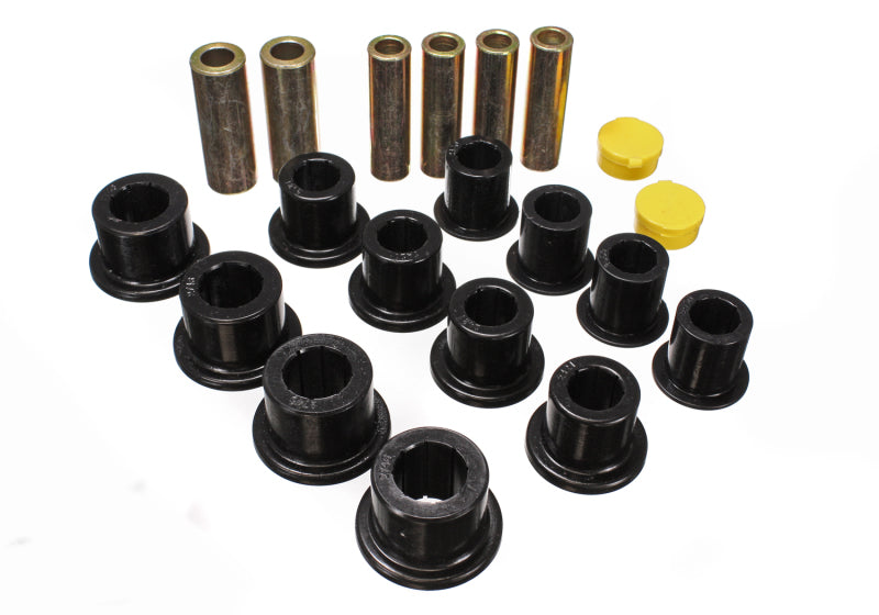 ES Spring/Shackle Bush - Black - Energy Suspension 00-04 Ford Excursion 4WD / 99-04 F250/F350 4WD Black Front Leaf Spring Bushing Set