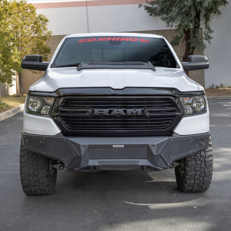 GOR Element Bumper - Go Rhino 19-24 Ram 1500 (Excl. Rebel/Warlock/TRX) Element Front Bumper w/Pwr Bar - Tex. Blk