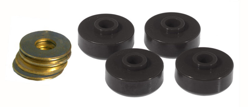 PRO Spring/Shackle Bush- Blk - Prothane 84-96 Chevy Corvette Rear Spring Cushions - Black