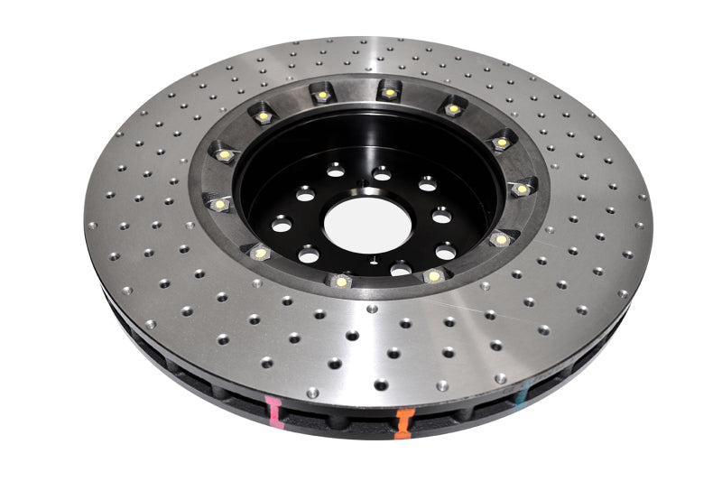 DBA 5000 Series Drilled Rotors - DBA 18-21 Subaru WRX STI Front 5000 Series 2-Piece Drilled Rotor w/Black Hat