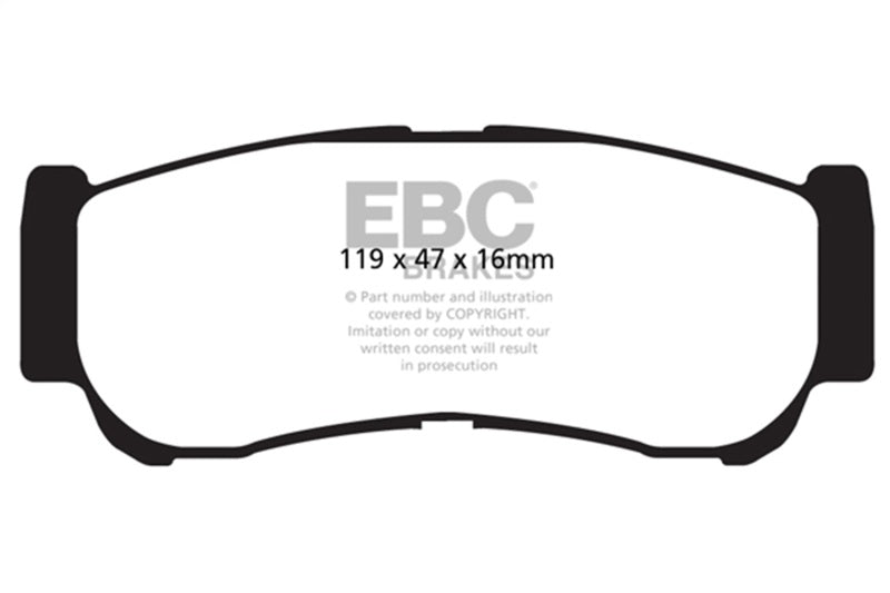 EBC Greenstuff Brake Pad Sets - EBC 07-09 Hyundai Santa Fe 2.7 Greenstuff Rear Brake Pads