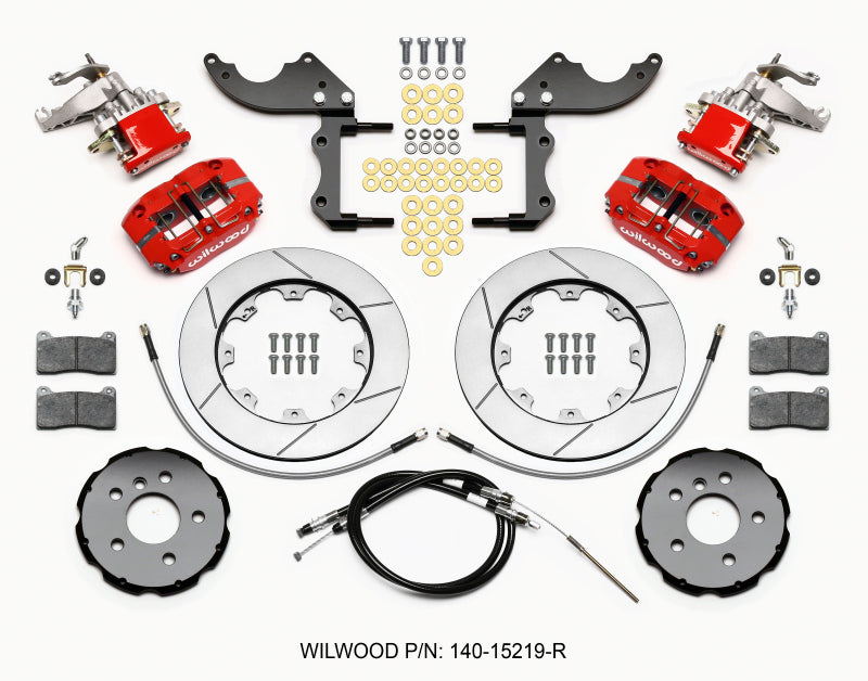 WIL Dynapro Brake Kit - Wilwood Dynapro Radial4 / MC4 Rear Kit 12.19 Red 2014-2015 Mini Cooper w/Lines & Cables