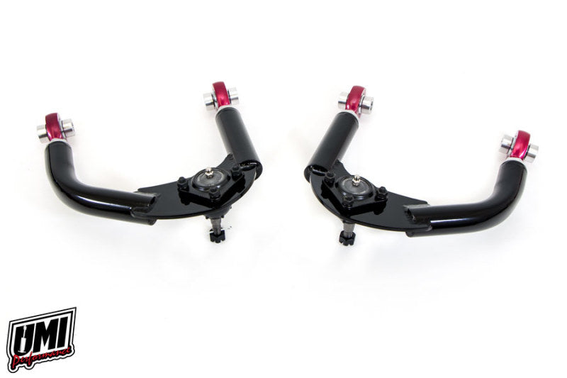 UMI Upper Control Arms - UMI Performance 93-02 GM F-Body Upper A-Arm Adj. Drag CrMo - Black