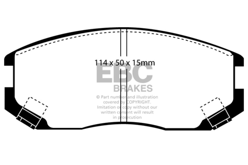 EBC Ultimax2 Brake Pad Sets - EBC 91-94 Dodge Colt 1.5 Ultimax2 Front Brake Pads