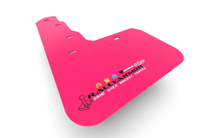 RAL BCA Pink Flap / Black Logo - Rally Armor 18-23 Subaru Crosstrek Pink Mud Flap BCE Logo