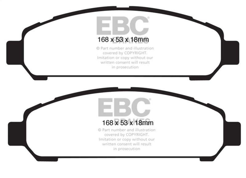 EBC Ultimax2 Brake Pad Sets - EBC 08+ Toyota Venza 2.7 Ultimax2 Front Brake Pads
