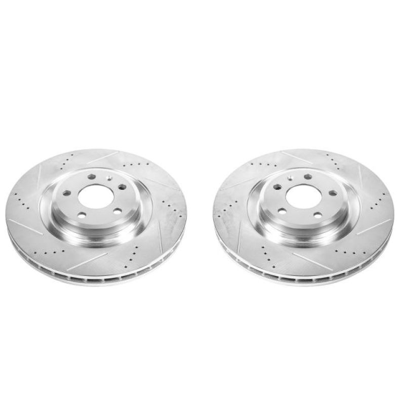PSB Evolution Drill/Slot Rotor - Power Stop 10-11 Audi S4 Front Evolution Drilled & Slotted Rotors - Pair