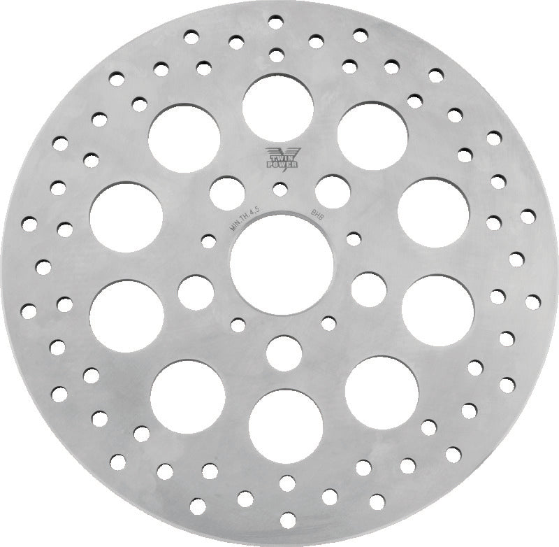 TWP Brake Rotors - Twin Power 84-17 Big Twin Exc 11.8 and Lug Mount 84-13 XL Front 11.5 Solid Rotor With Holes