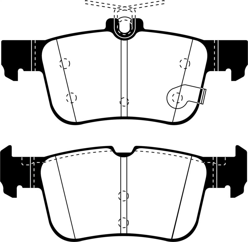 EBC Yellowstuff Brake Pad Sets - EBC 2013+ Lincoln MKZ 2.0L Hybrid Yellowstuff Rear Brake Pads