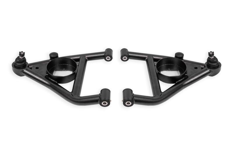 BMR Control Arms - BMR 67-69 Chevrolet Camaro w/Rear Bump Stops Lower A-Arms w/STD Ball Joint Delrin - Black Hammertone