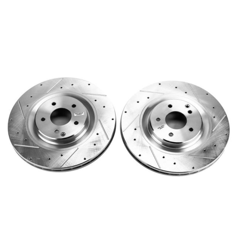 PSB Evolution Drill/Slot Rotor - Power Stop 02-04 Mercedes-Benz C32 AMG Front Evolution Drilled & Slotted Rotors - Pair