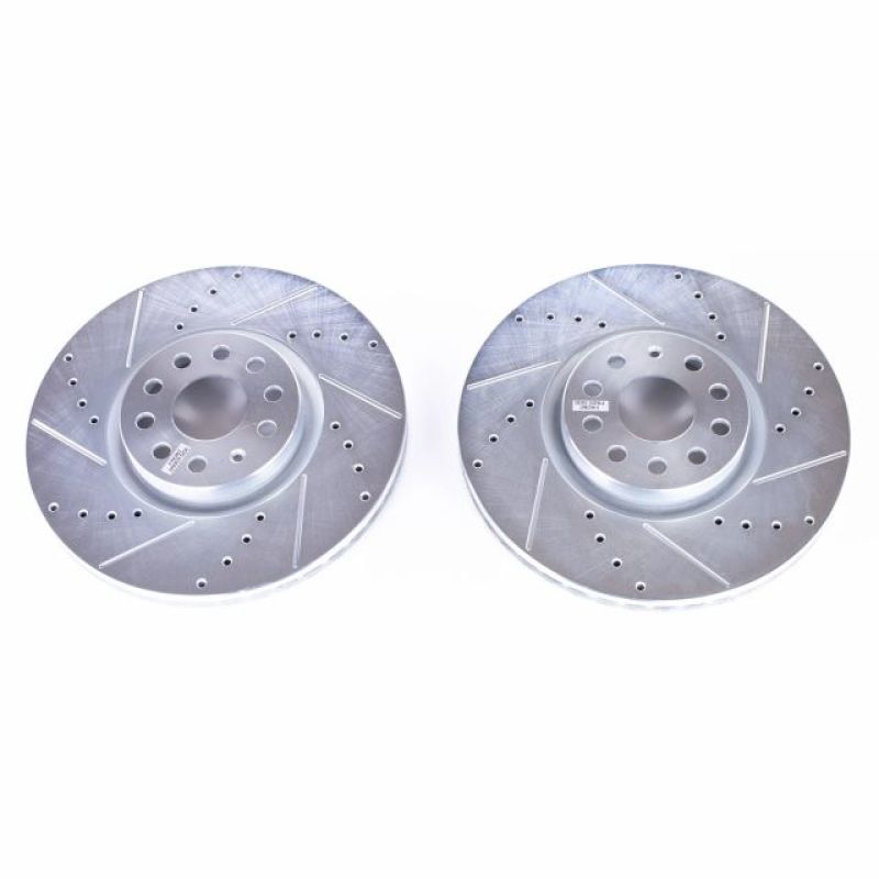PSB Evolution Drill/Slot Rotor - Power Stop 2018 Volkswagen Atlas Front Evolution Drilled & Slotted Rotors - Pair