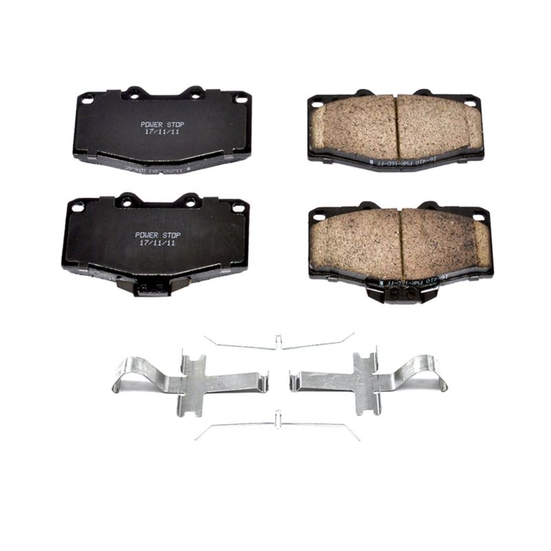 PSB Z17 Evolution Brake Pads - Power Stop 88-91 Toyota 4Runner Front Z17 Evolution Ceramic Brake Pads w/Hardware