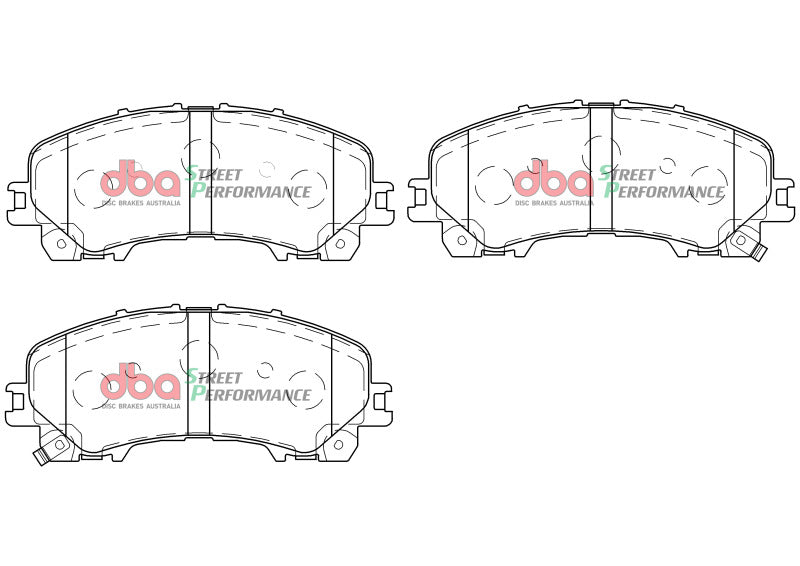 DBA SP Performance Brake Pads - DBA 14-19 Infiniti Q50 (Base & Premium Incl Hybrid) SP Performance Front Brake Pads