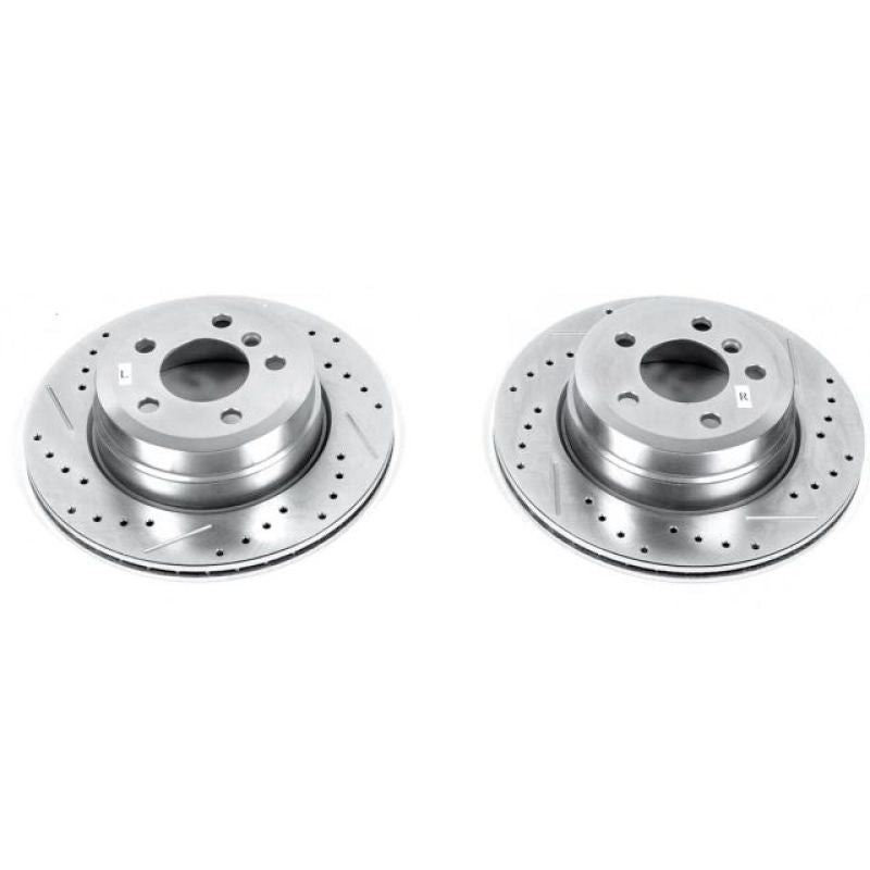 PSB Evolution Drill/Slot Rotor - Power Stop 07-18 BMW X5 Rear Evolution Drilled & Slotted Rotors - Pair