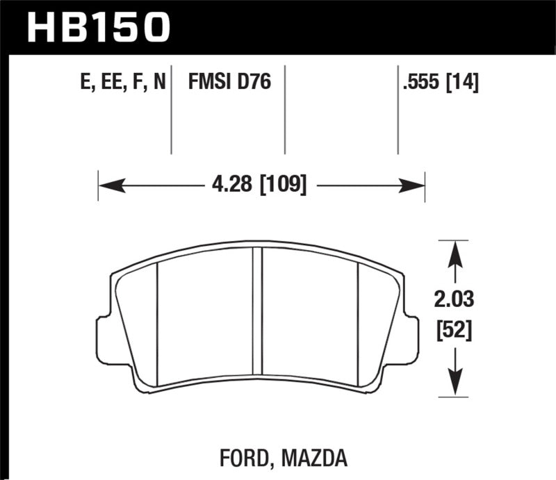 HAWK HPS Brake Pad Sets - Hawk HPS Street Brake Pads