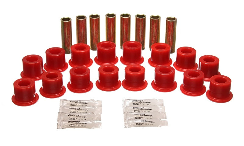 ES Cntrl Arm Bushings - Red - Energy Suspension 94-06 Hummer H1 Red Front & Rear End Control Arm Bushing Set
