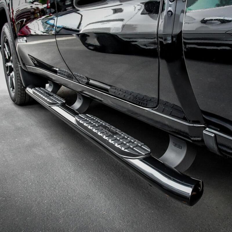 WES Nerf Bars - PRO TRAXX 4 - Westin 19-20 Chevrolet/GMC Silverado/Sierra 1500 Double Cab PRO TRAXX 4 Oval Nerf Step Bars - Black