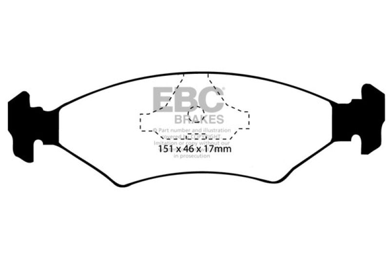 EBC Ultimax2 Brake Pad Sets - EBC 93-97 Kia Sephia 1.6 Ultimax2 Front Brake Pads