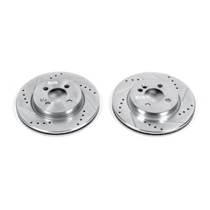 PSB Evolution Drill/Slot Rotor - Power Stop 07-09 Mini Cooper Front Evolution Drilled & Slotted Rotors - Pair
