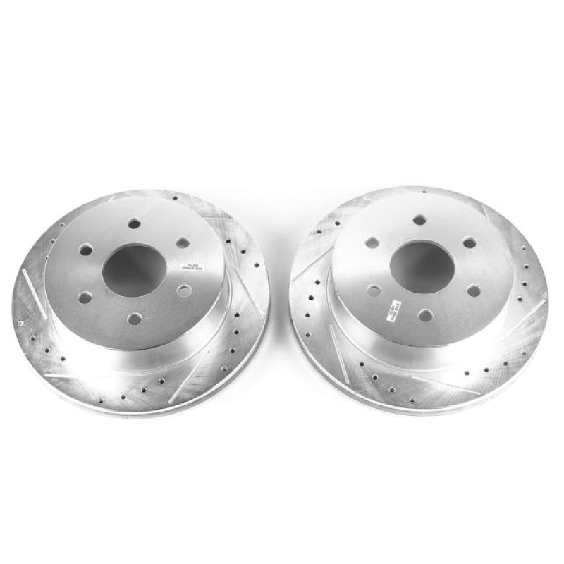 PSB Evolution Drill/Slot Rotor - Power Stop 03-05 Chevrolet Express 2500 Rear Evolution Drilled & Slotted Rotors - Pair