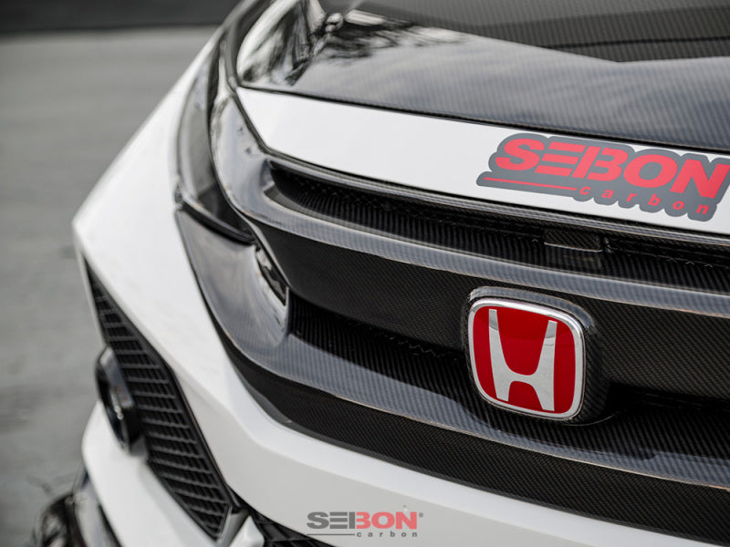 SEI Grilles - Seibon 16-18 Honda Civic OEM-Style Carbon Fiber Front Grill