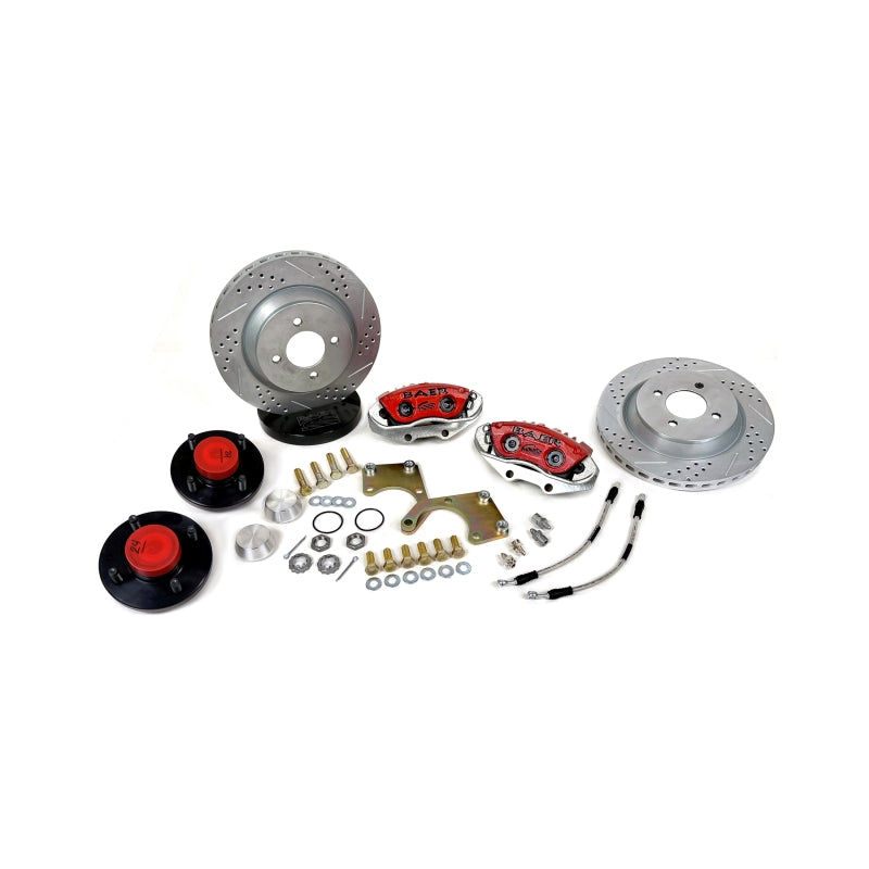 BAE Classic Series Brake Kits - Baer Brakes 79-93 Ford Mustang w/ OE V8 Spindle Only 13in Classic Series Front Brake Kit - Red